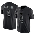 Silnrao C.Panthers #4 Tetairoa McMillan Player Black REFLECTIVE Limited Stitched Jerseys