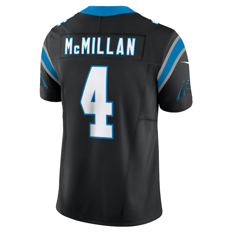 Silnrao C.Panthers #4 Tetairoa McMillan Player Black Vapor F.U.S.E. Limited Stitched Jerseys