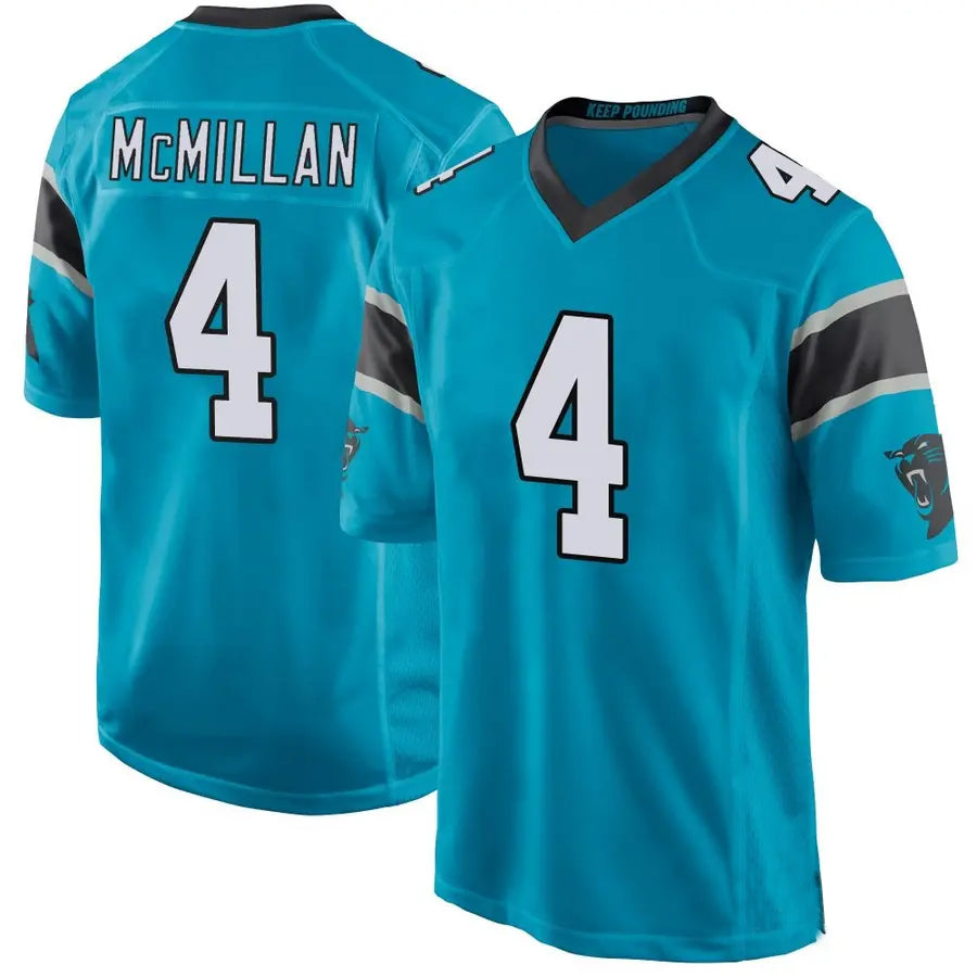 Silnrao C.Panthers #4 Tetairoa McMillan Player Blue Game Stitched Jerseys