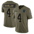 Silnrao C.Panthers #4 Tetairoa McMillan Player Salute To Service Olive Limited Stitched Jerseys