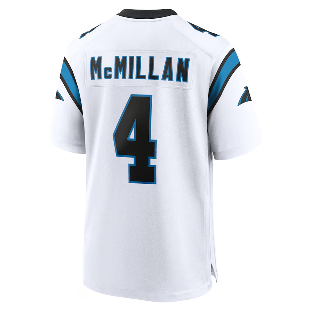 Silnrao C.Panthers #4 Tetairoa McMillan Player White Home Game Stitched Jerseys