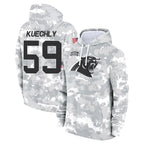 Silnrao C.Panthers #59 Luke Kuechly Player Arctic Camo Salute to Service Hoodies Stitched Jerseys