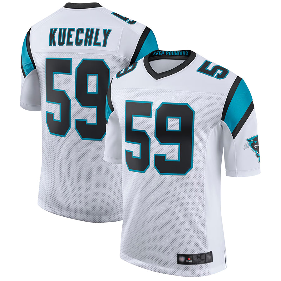 Silnrao C.Panthers #59 Luke Kuechly Player White Classic Limited Stitched Jerseys