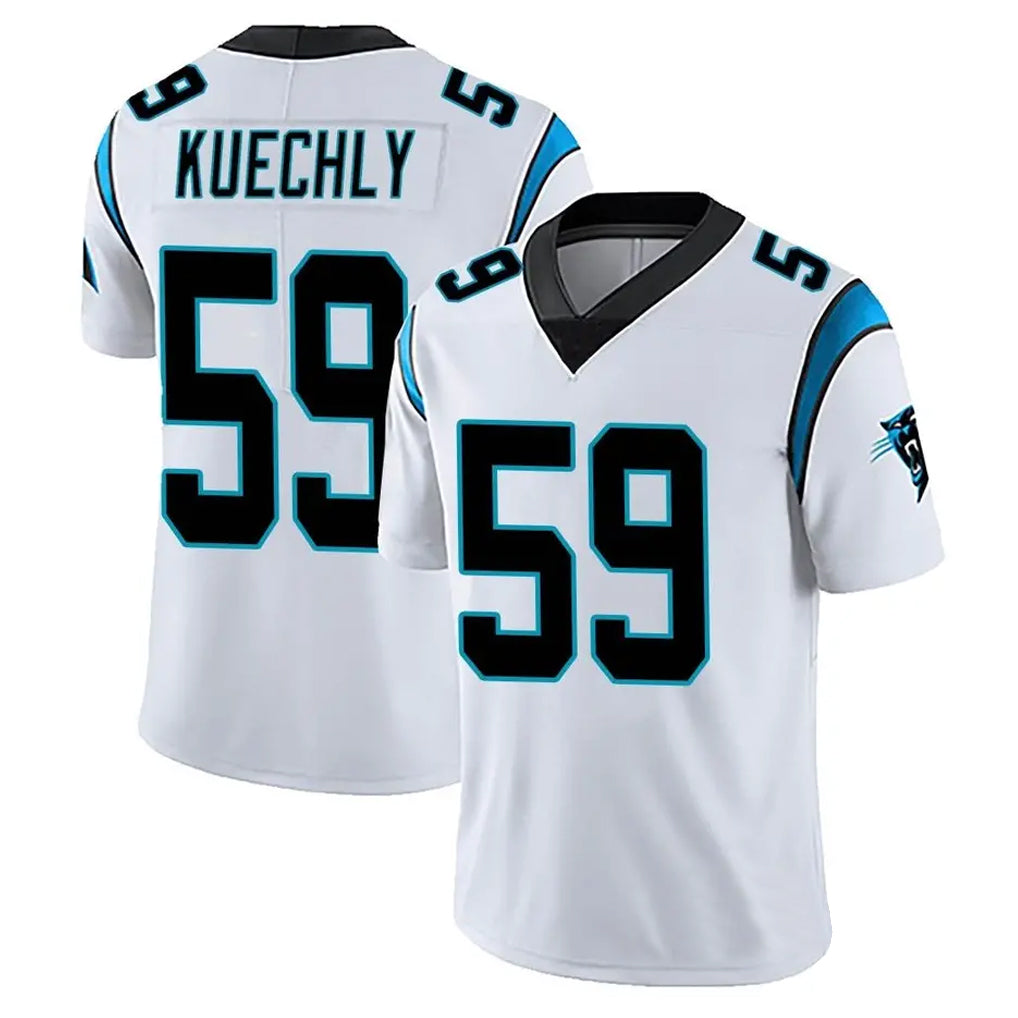 Silnrao C.Panthers #59 Luke Kuechly Player White Vapor Limited Stitched Jerseys