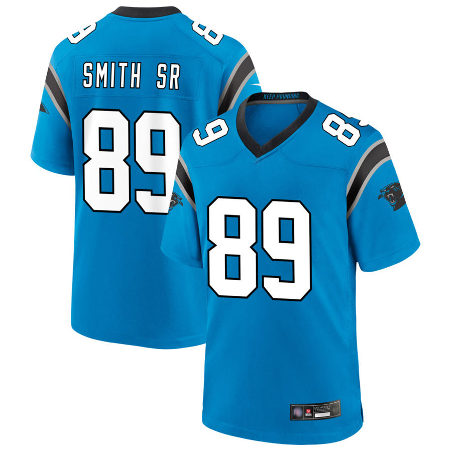 Silnrao C.Panthers #89 Steve Smith Sr Player Blue Home Game Stitched Jerseys