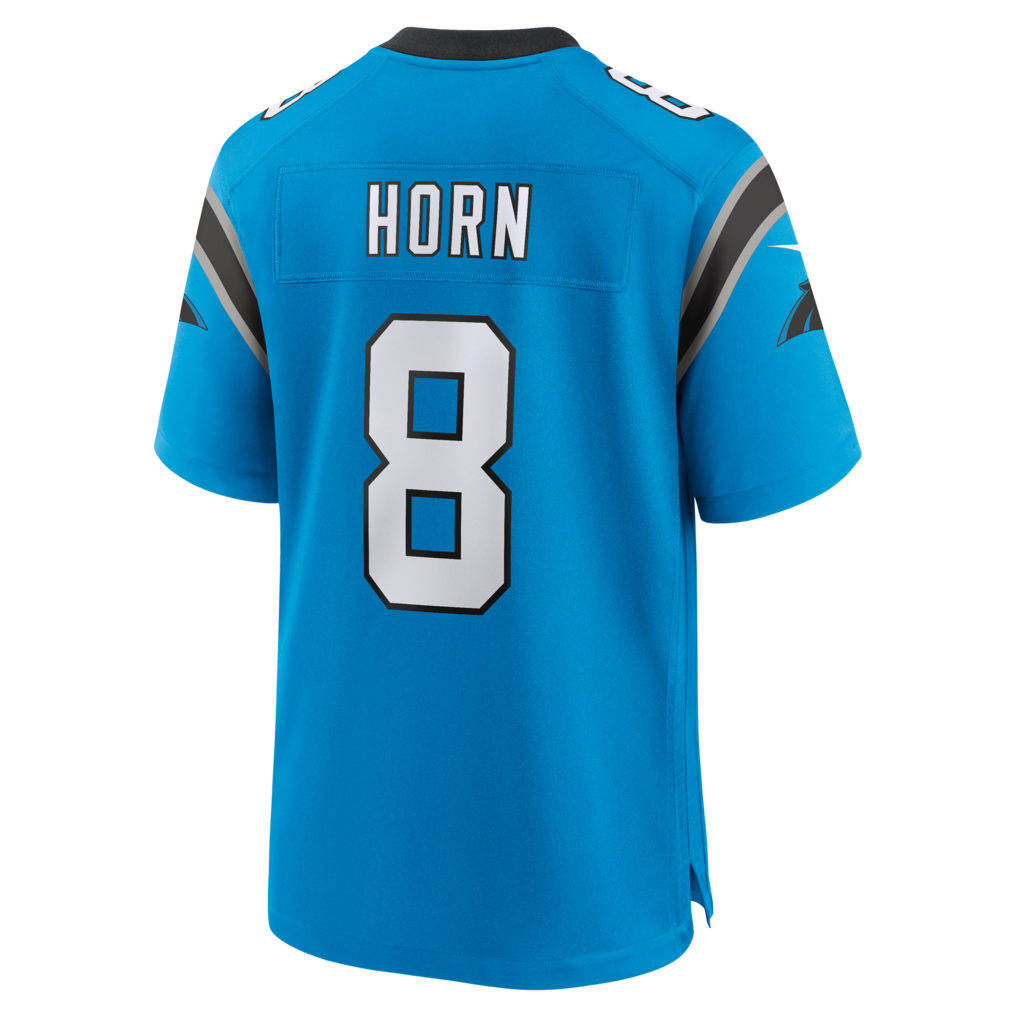 Silnrao C.Panthers #8 Jaycee Horn Blue Alternate Game Stitched Jerseys