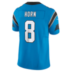Silnrao C.Panthers #8 Jaycee Horn Blue Vapor F.U.S.E. Limited Stitched Jerseys