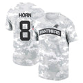 Silnrao C.Panthers #8 Jaycee Horn Player Salute to Service Hoodies & T-Shirts Stitched Jerseys