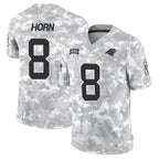 Silnrao C.Panthers #8 Jaycee Horn Player Arctic Camo Salute to Service Limited Stitched  Jerseys