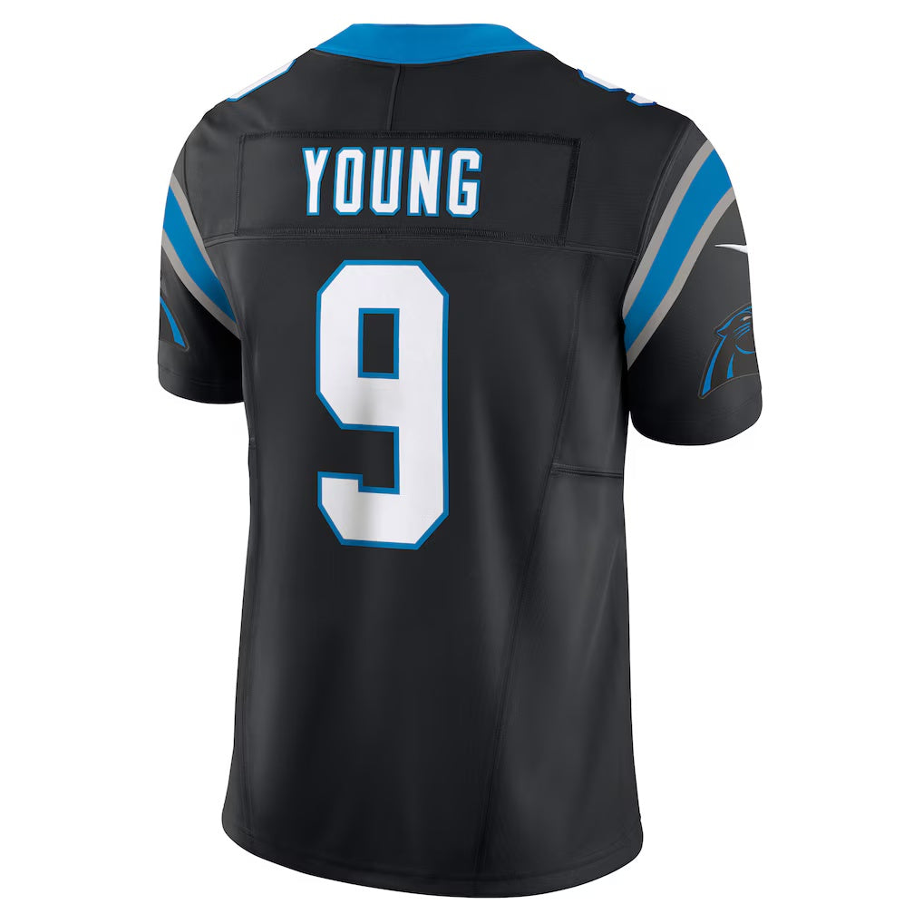 Silnrao C.Panthers #9 Bryce Young Black Vapor F.U.S.E. Limited Stitched Jerseys