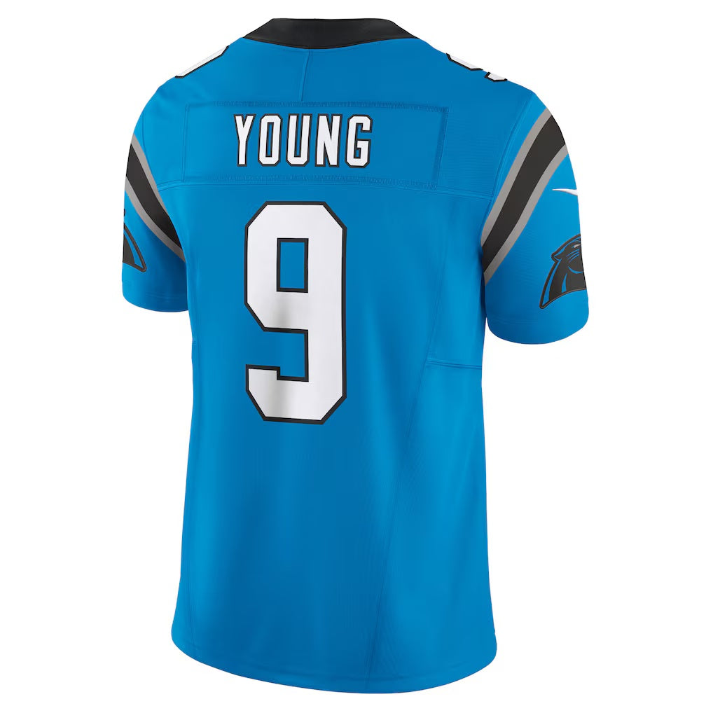 Silnrao C.Panthers #9 Bryce Young Blue Vapor F.U.S.E. Limited Stitched Jerseys