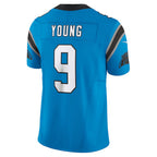 Silnrao C.Panthers #9 Bryce Young Blue Vapor F.U.S.E. Limited Stitched Jerseys