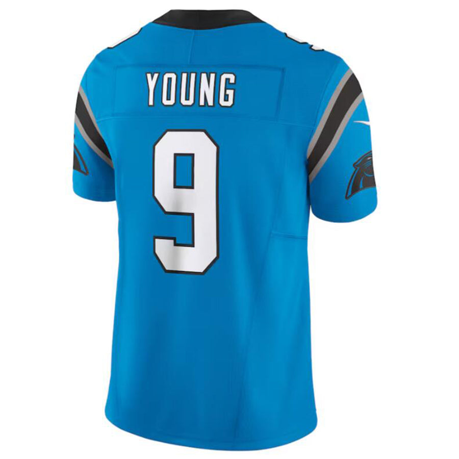Silnrao C.Panthers #9 Bryce Young Blue Vapor F.U.S.E. Limited Jersey American Stitched Jerseys