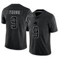 Silnrao C.Panthers #9 Bryce Young Player Black REFLECTIVE Limited Stitched Jerseys