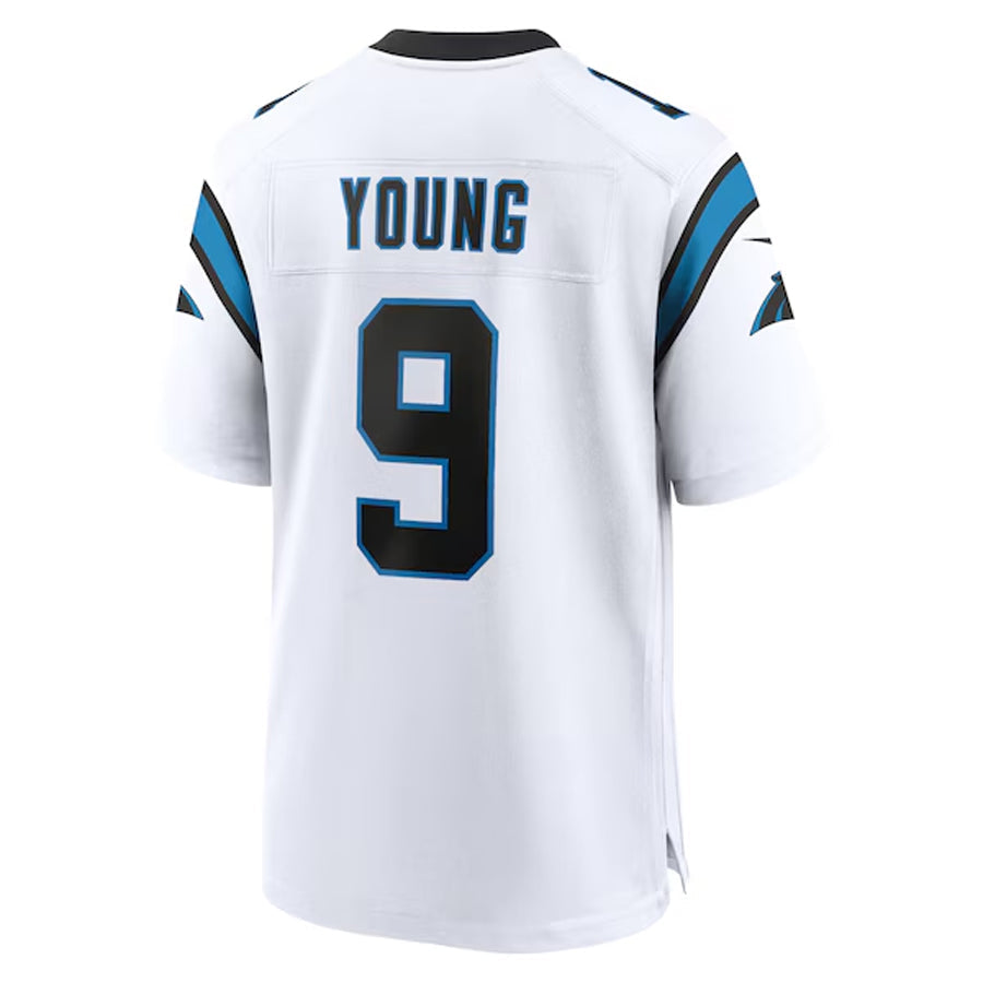 Silnrao C.Panthers #9 Bryce Young Player White Home Game  Stitched Jerseys