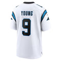 Silnrao C.Panthers #9 Bryce Young Player White Home Game  Stitched Jerseys