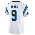 Silnrao C.Panthers #9 Bryce Young White Vapor F.U.S.E. Limited Jersey American Stitched Jerseys