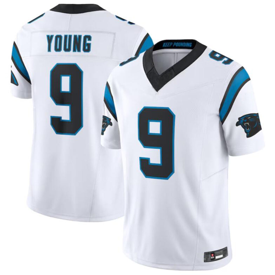 Silnrao C.Panthers #9 Bryce Young White Vapor F.U.S.E. Limited Jersey American Stitched  Jerseys