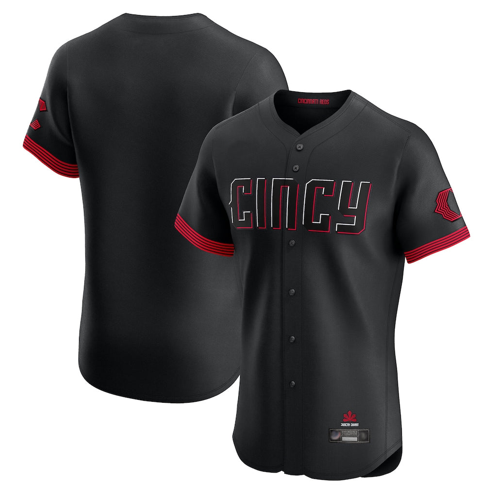 Silnrao C.Reds Black City Connect Limited Elite Home Blank Player Stitched Jerseys