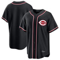 Silnrao C.Reds Black Fashion Out Home Game Blank Player Stitched Jerseys
