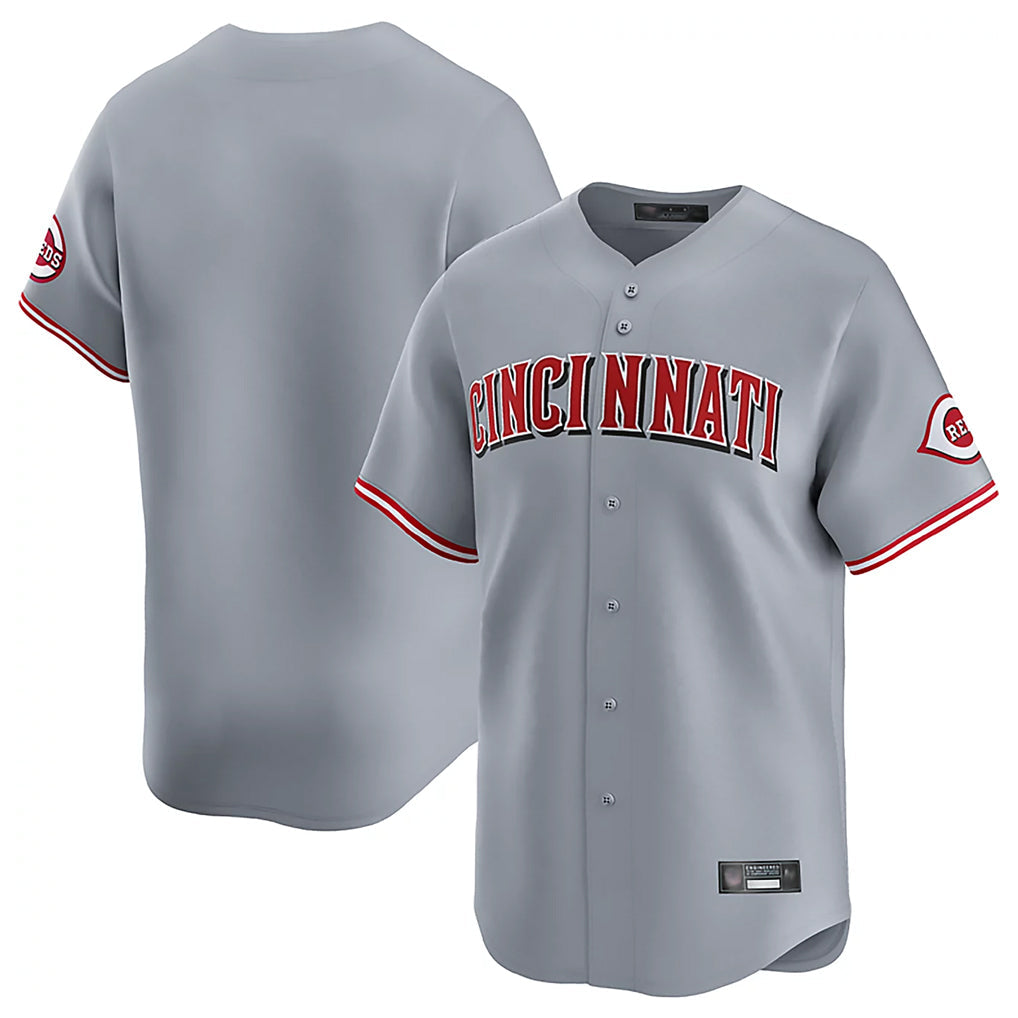 Silnrao C.Reds Gray Home Limited Blank Player Stitched Jerseys