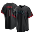 Silnrao C.Reds #11 Barry Larkin Player Black City Connect Home Game Stitched Jerseys