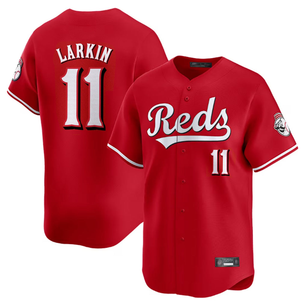 Silnrao C.Reds #11 Barry Larkin Player Red Home Limited Stitched Jerseys