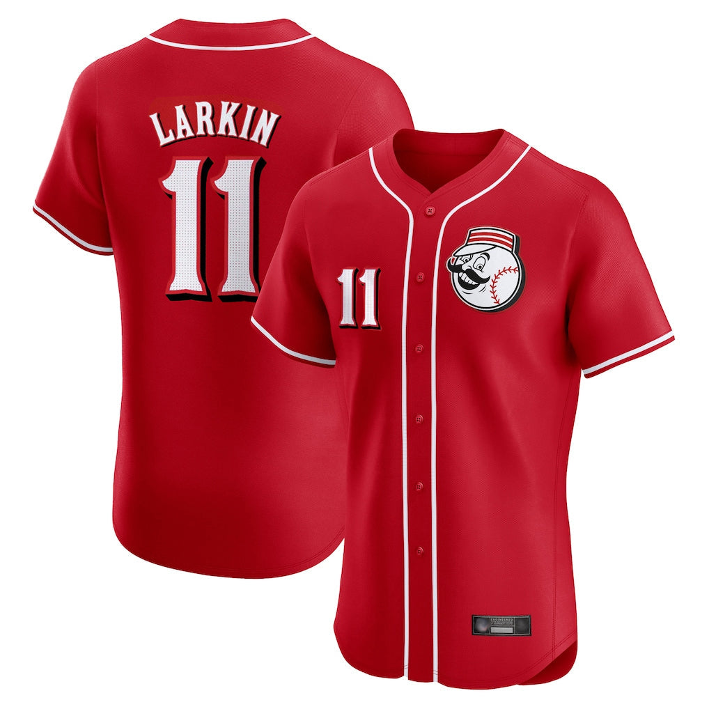 Silnrao C.Reds #11 Barry Larkin Player Red Limited Elite Home Game Stitched Jerseys