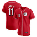 Silnrao C.Reds #11 Barry Larkin Player Red Limited Elite Home Game Stitched Jerseys