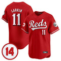 Silnrao C.Reds #11 Barry Larkin Player Red Vapor Premier Limited Home Stitched Jerseys