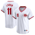 Silnrao C.Reds #11 Barry Larkin Player White Cooperstown Collection Limited T-shirt Home Stitched Jerseys