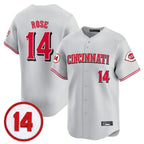 Silnrao C.Reds #14 Pete Rose Player Gray Vapor Premier Limited Home Stitched Jerseys
