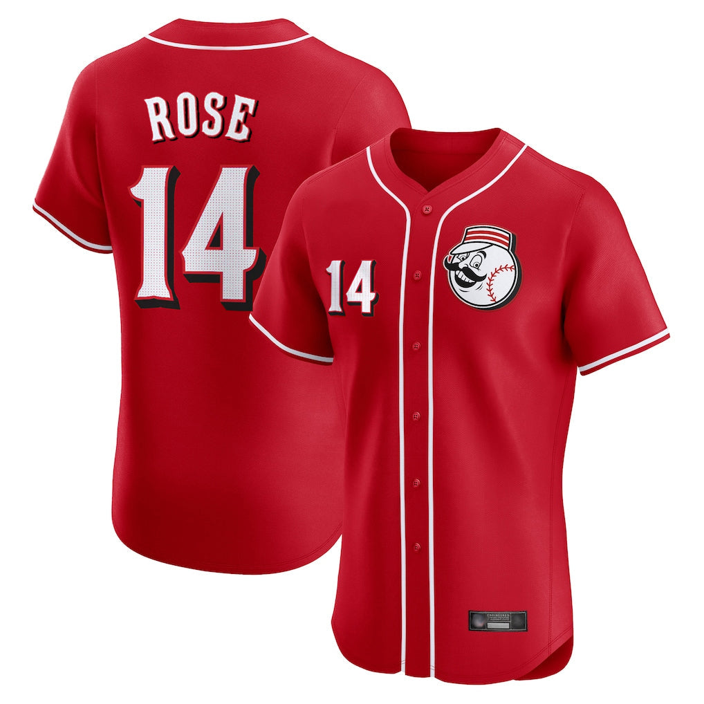 Silnrao C.Reds #14 Pete Rose Player Red Limited Elite Home Game Stitched Jerseys