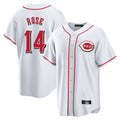 Silnrao C.Reds #14 Pete Rose Player White Game Home Stitched Jerseys