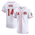 Silnrao C.Reds #14 Pete Rose Player White Limited Elite Home Stitched Jerseys