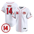 Silnrao C.Reds #14 Pete Rose Player White Vapor Premier Limited Home Stitched Jerseys