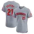 Silnrao C.Reds #21 Hunter Greene Player Gray Limited Elite Home Stitched Jerseys