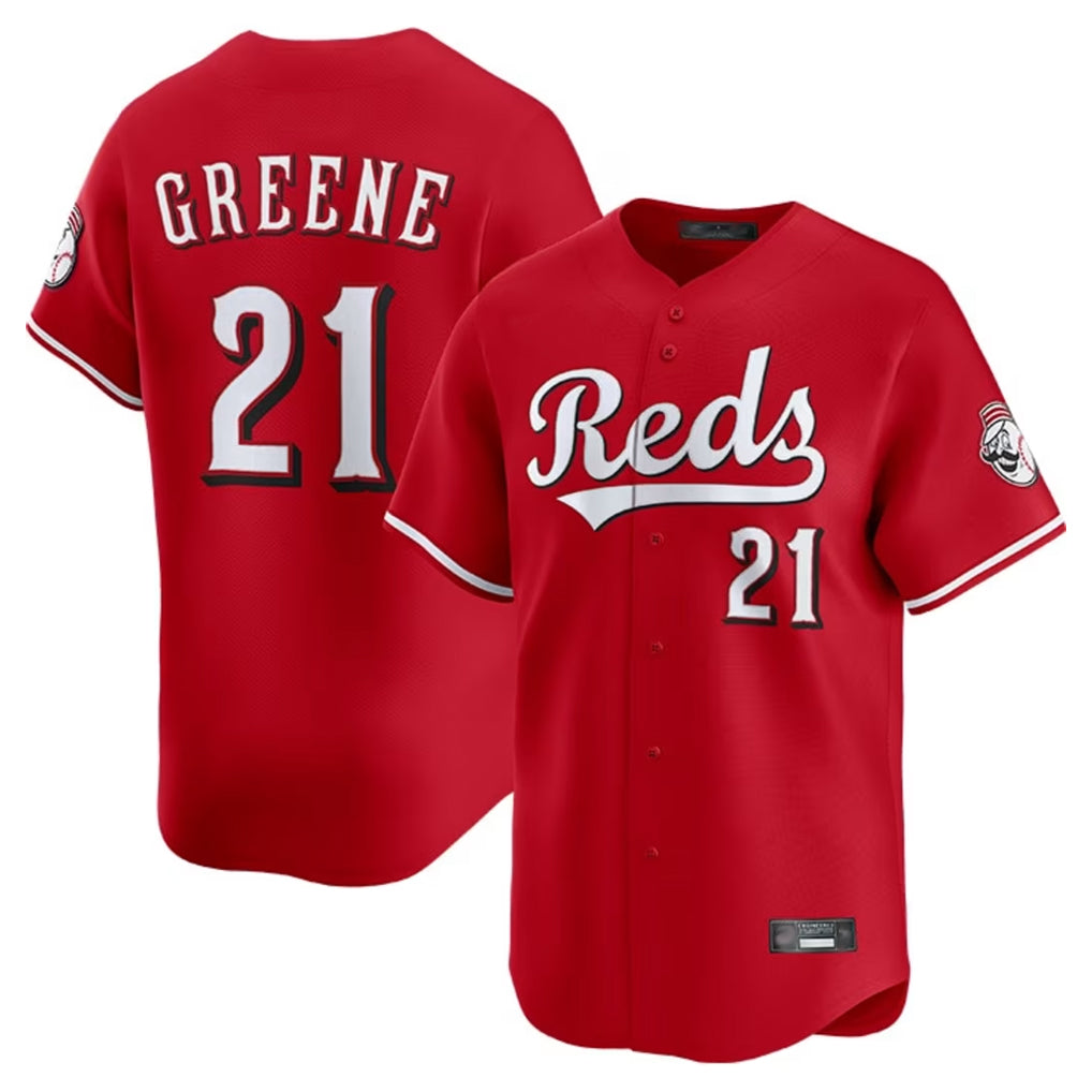 Silnrao C.Reds #21 Hunter Greene Player Red Home Limited Stitched Jerseys