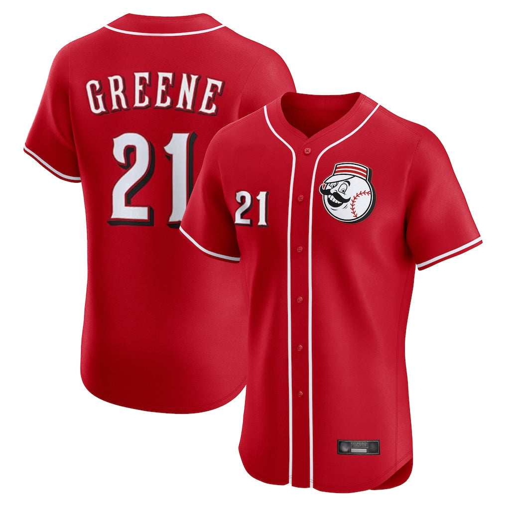Silnrao C.Reds #21 Hunter Greene Player Red Limited Elite Home Game Stitched Jerseys