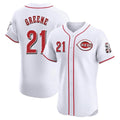 Silnrao C.Reds #21 Hunter Greene Player White Limited Elite Home Stitched Jerseys