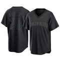 Silnrao C.Reds #28 Eugenio Su¨¢rez Player Black T-shirt Game Home Stitched Jerseys