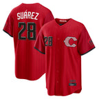 Silnrao C.Reds #28 Eugenio Su¨¢rez Player Red 2026 City Connect Home Game Stitched Jerseys