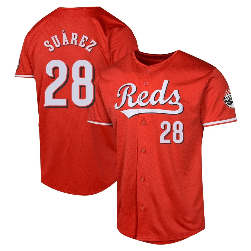 Silnrao C.Reds #28 Eugenio Su¨¢rez Player Red 2026 City Connect Limited Home Stitched Jerseys