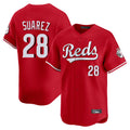 Silnrao C.Reds #28 Eugenio Su¨¢rez Player Red Home Limited Stitched Jerseys