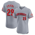 Silnrao C.Reds #29 TJ Friedl Player Gray Limited Elite Home Stitched Jerseys