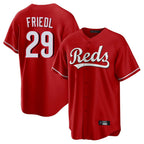 Silnrao C.Reds #29 TJ Friedl Player Red Home Game Stitched Jerseys