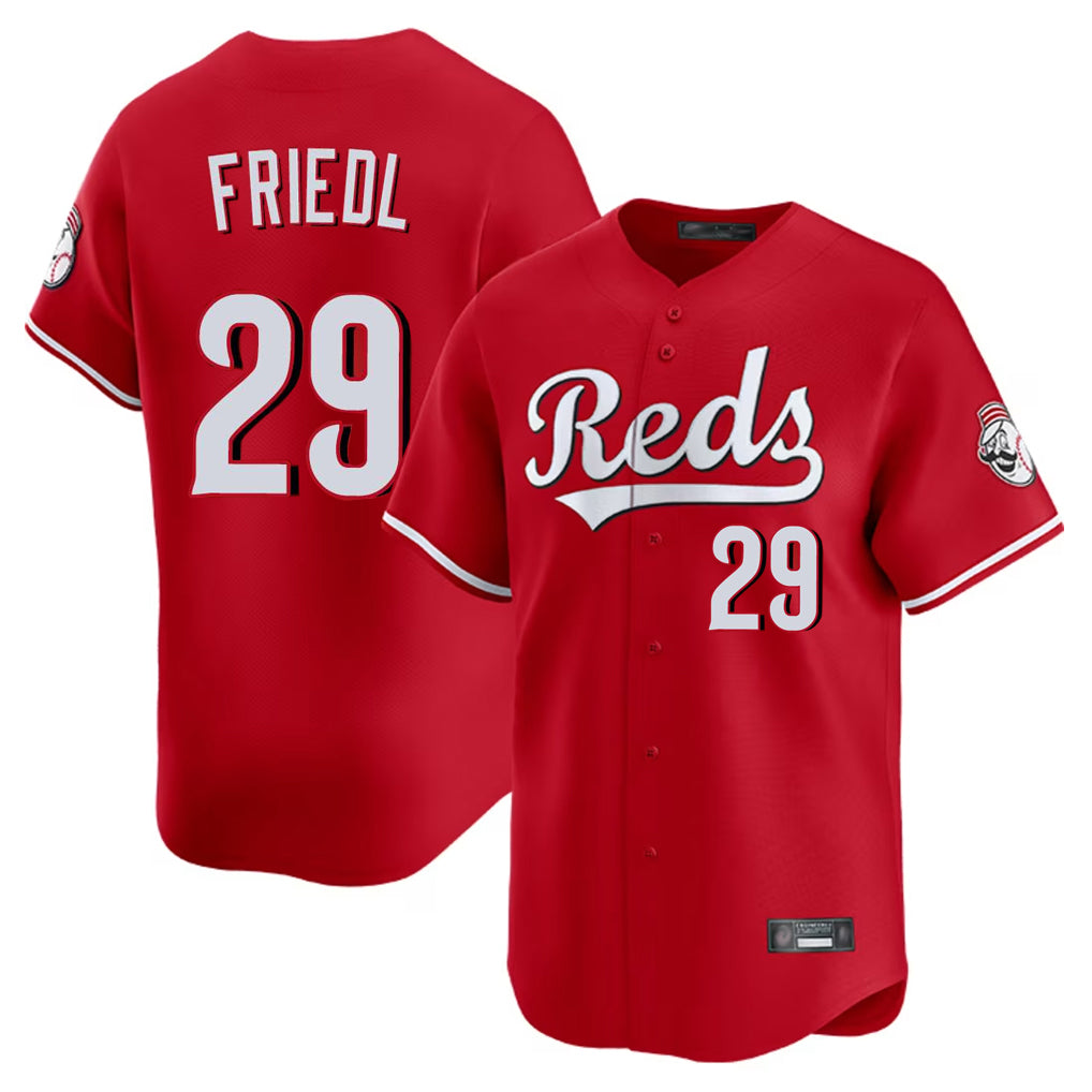 Silnrao C.Reds #29 TJ Friedl Player Red Home Limited Stitched Jerseys