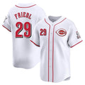 Silnrao C.Reds #29 TJ Friedl Player White Home Limited Stitched Jerseys