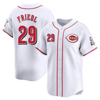 Silnrao C.Reds #29 TJ Friedl Player White Home Limited Stitched Jerseys