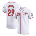 Silnrao C.Reds #29 TJ Friedl Player White Limited Elite Home Stitched Jerseys